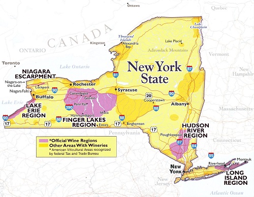 New York State wine regions USA